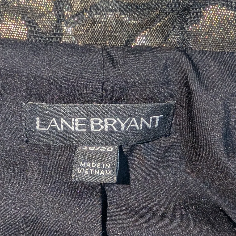 Lane Bryant Brocade Blazer Black and Gold Size 18/20 - Picture 11 of 15